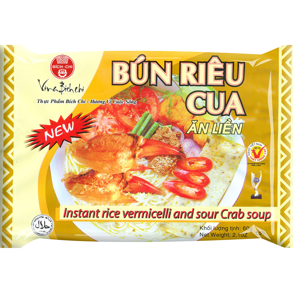 Thùng 30 Gói Bún Riêu Cua Bích Chi 60g